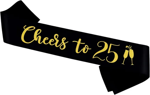 Vista 6 de Banda con texto en inglés "Cheers to 20", banda de oro negro con texto en inglés "It's My 20th Birthday" para mujeres y hombres, regalos de feliz 20