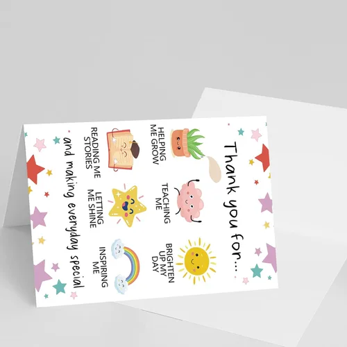Vista 5 de YiKaLus Linda Tarjeta de Agradecimiento para Maestros, Excelentes Regalos de Agradecimiento para Maestros para Hombres y Mujeres, Tarjeta