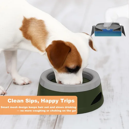 Vista 2 de Cuenco de agua para perros (25 onzas), cuenco de agua antiderrames para perros y gatos, dispensador de agua para viajes y hogar, sin salpicaduras