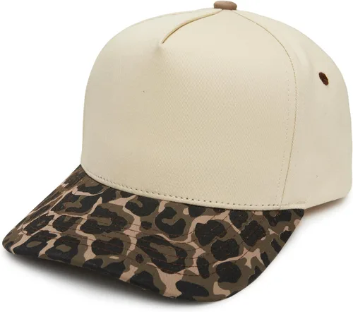 Vista 75 de Funky Junque Gorra de béisbol de 2 tonos para camionero adulto Misbehavin' - Leopardo/Beige