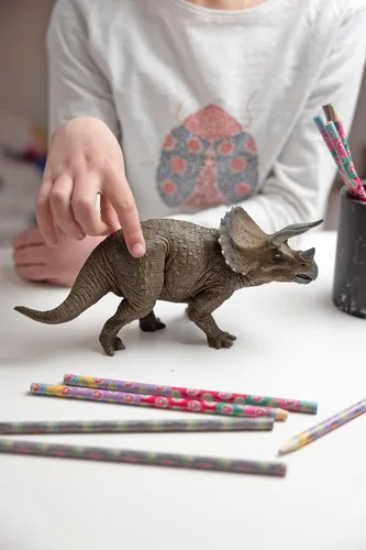 Vista 2 de Papo La figura de dinosaurio, Triceratops