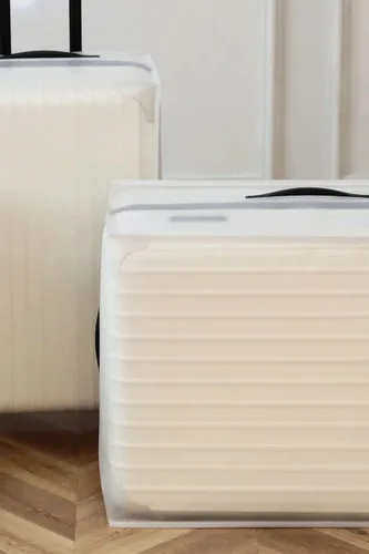 Vista 6 de 20 22 24 28 pulgadas equipaje cubierta protector bolsa EVA plástico transparente maleta cubierta protectores viaje equipaje manga protector