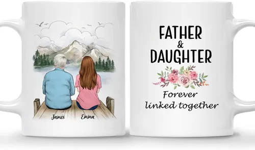 Vista 9 de Gossby Taza personalizada para padre - Regalos para padre, regalos para padre, mejores tazas de café para padre, taza personalizada para papá. Padre