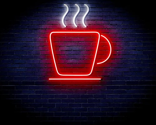 Vista 9 de ADVPRO Taza de café Tienda Flex Silicona LED Letrero de neón azul y rojo st16s33-fnu0041-br