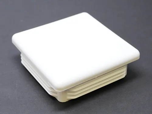 Vista 3 de Tapa de tubo cuadrada blanca de plástico de 4 x 4 pulgadas, tapón de acabado, tapa de extremo de tubo de tubo, universal duradera para silla (2)