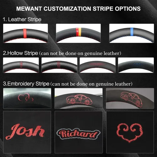 Vista 4 de MEWANT Fundas para volante de automóvil para Pontiac G8 para Holden Commodore (VE), Ute/Calais/Caprice Pontiac G8 / Holden Commodore (VE) / Ute