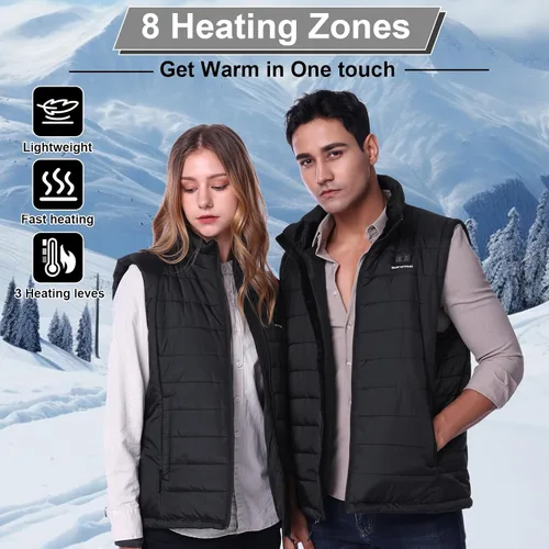 Vista 5 de Men's Heated Vest with Battery Pack Heated Hunting Vest, Winter Warming Heating Vest for HikingGolfing