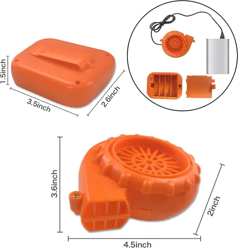Vista 5 de Mini ventilador de ventilador inflable para disfraz inflable para disfraz de dinosaurio de Halloween
