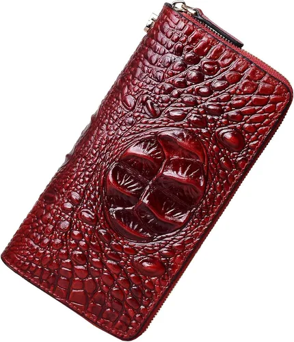 Vista 6 de PIJUSHI Bolsos de cocodrilo en relieve para señoras diseñador monederos asa superior bolsa de hombro paquete con pulsera cartera para mujer piel