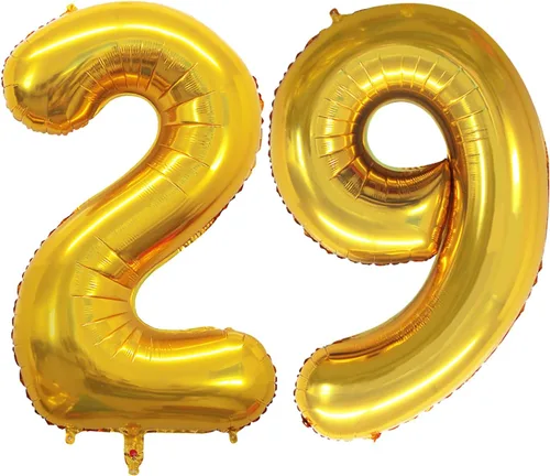 Vista 133 de Goer, conjunto de globos de papel aluminio para decoraciones de cumpleaños, globos de las letras de feliz cumpleaños y de números Oro