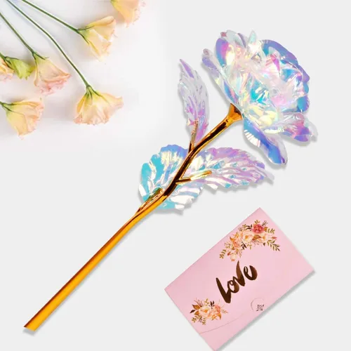 Vista 4 de Regalos de cumpleaños para mujeres, mamá, abuela, rosas artificiales con Colorido