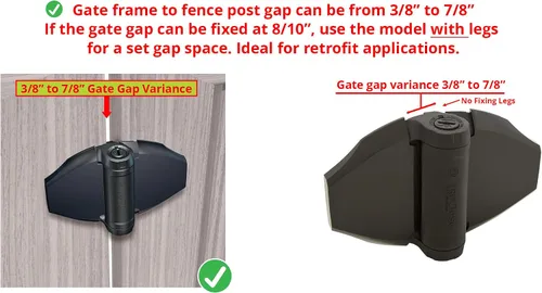 Vista 4 de D&D Technologies TCHD2S3BTS TruClose - Bisagras de puerta resistentes, para puertas de madera o vinilo de cierre automático de hasta 154 libras, sin