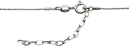 Vista 4 de Collar de cadena italiana de plata de ley de 0.236 in con cuentas de ojo de tigre ajustable