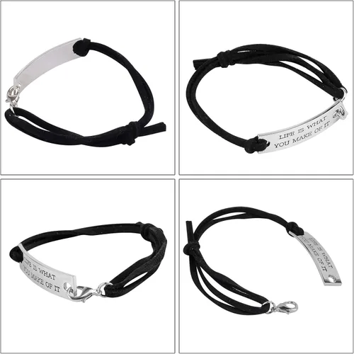 Vista 4 de AleapDoll Paquete de 15 pulseras inspiradoras para mujeres, regalos únicos personalizados de cumpleaños, amistad, citas motivacionales, joyería
