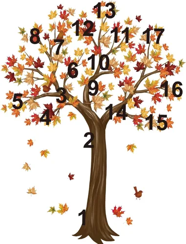 Vista 5 de wondever Calcomanías de pared de árbol grande de otoño, hojas de arce