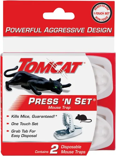 Vista 7 de Tomcat Press 'N Set - Trampa para ratones, paquete de 4 (8 trampas)