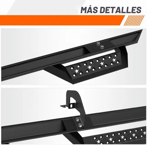 Vista 7 de Estribos de barras Nerf de 2.75 pulgadas, color negro, compatibles con Chevy Silverado/GMC Sierra Extended Cab (par)