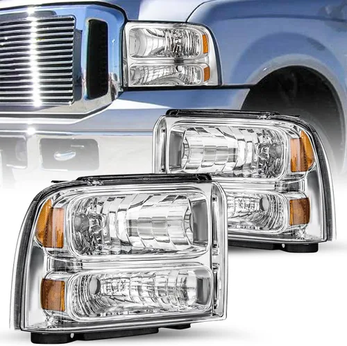 Vista 7 de SOCKIR - Juego de faros compatibles con Ford F250 F350 F450 F550 Super Duty 2005-2007 / 2005 Ford Excursion lado del conductor y del pasajero