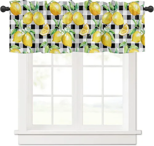 Vista 12 de Cortinas de cenefa costera para dormitorio, sala de estar, estrellas de mar náuticas, algas azules, persianas romanas para ventanas, cortinas