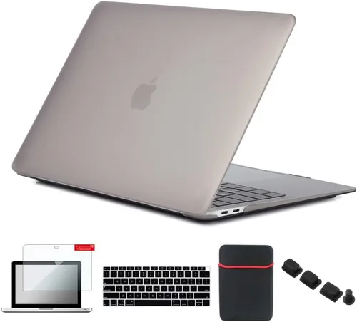 Vista 15 de Pack 5 en 1 de carcasa para MacBook Air, de Se7enline, de plástico duro, tacto suave, con protector de teclado de silicón, protector de pantalla