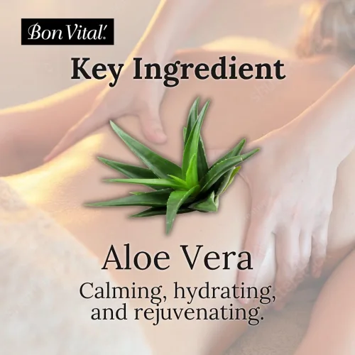 Vista 5 de Bon Vital Loción de masaje hecha con 100 % puro aceite fraccionado, loción de masaje ligera, proporciona un masaje más relajante, con hidratación