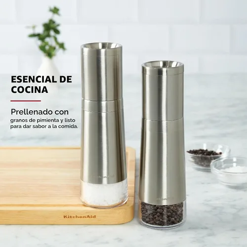 Vista 3 de KitchenAid Molinillo de pimienta lleno de acero inoxidable, 8 pulgadas