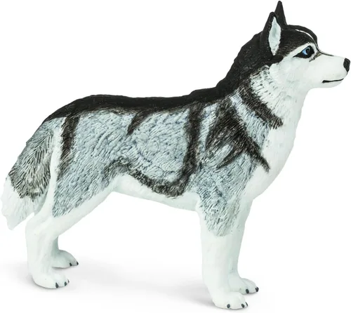 Vista 6 de Safari Ltd. Figura de Husky Siberiano – Figura detallada de plástico de 3.25 pulgadas – Divertido juguete educativo para niños, niñas y niños a