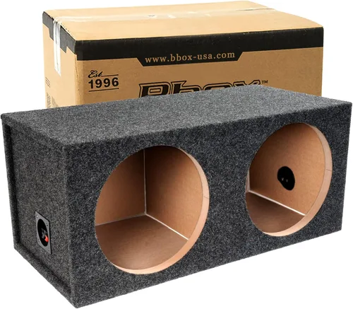 Vista 9 de Atrend BBox E10D Dual - Caja de subwoofer alfombrada sellada de 10 pulgadas, color negro