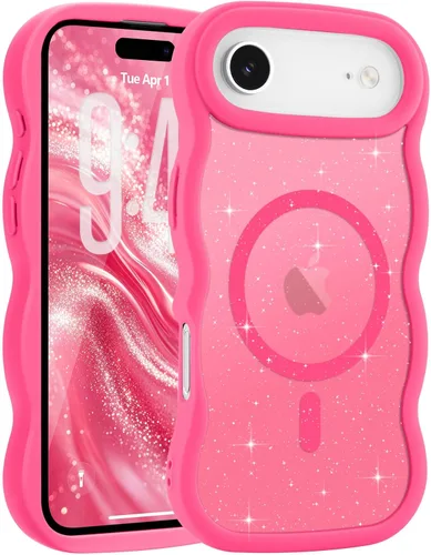 Vista 139 de Pepmune - Funda para iPhone 12 Pro Max con marco ondulado y estructura rígida, color mate claro, cubierta trasera unisex, compatible con Magsafe