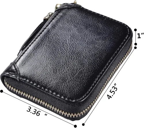 Vista 7 de Yuhan Pretty - Tarjetero de piel para tarjetas de crédito y carnet de identidad con tecnología RFID para mujer