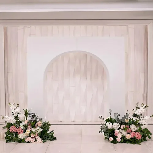 Vista 17 de Efavormart - Funda de arco de boda de elastano negro para soporte de arco de triunfo, cubierta elástica para telón de fondo con marco de globos, 7