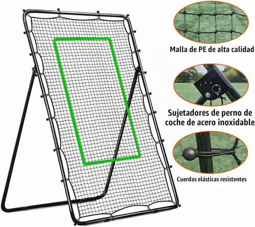 Vista 4 de 4x7ft Adjustable Volleyball Rebounder with Volleyball and Bag for Practice