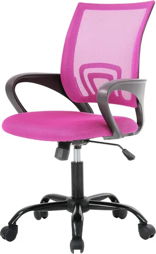 Vista 15 de PayLessHere Silla de Oficina para Computadora Ergonómica Económica Silla de Escritorio Ajustable Cómoda de Respaldo Medio de Trabajo con Ruedas