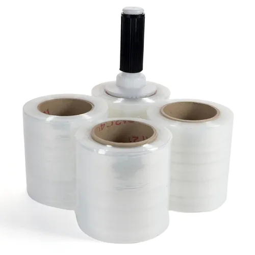 Vista 11 de IDL Packaging Mini rollo elástico de 3 pulgadas, 700 pies, calibre 120 (paquete de 2) con un mango de plástico incluido – Envoltura de plástico