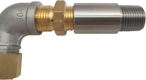 Vista 4 de MENSI Válvula pulverizadora de boquilla mezcladora de aire de 1/2 pulgada para fogata de gas propano en acero inoxidable, latón