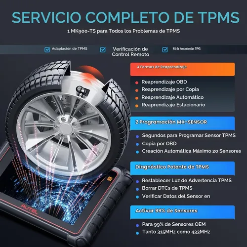 Vista 5 de Autel - MK808 Herramienta de diagnóstico automotriz