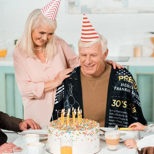 Vista 2 de Regalos de cumpleaños 90 para mujeres y hombres – Regreso en 1936-90 años, regalos de cumpleaños para hombres, manta de 60 pulgadas de largo x 50