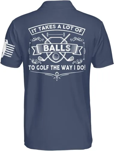 Vista 3 de Camisas de golf para hombre Funny Crazy Polo Bandera americana impresa