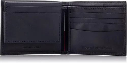 Vista 5 de Tommy Hilfiger Cartera de cuero genuino para hombre con múltiples ranuras para tarjetas