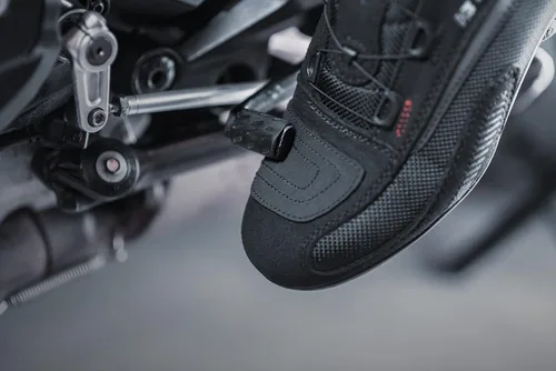 Vista 7 de SHIMA Exo - Botas de motocicleta para mujer, zapatos de cuero ventilado, protector de tobillo corto, para bicicleta urbana, estilo casual, botas