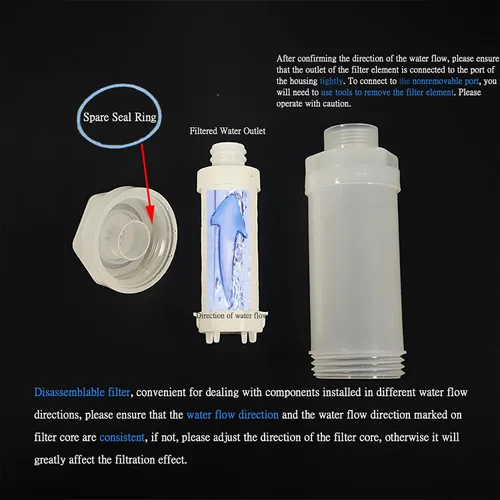 Vista 8 de Filtro de ducha de vitamina C para filtro de agua dura, cartucho de repuesto para ducha, quitar cloro, fluoruro, metales pesados, mejora