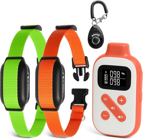 Vista 10 de Paipaitek Collar de entrenamiento para perros sin choques, rango de 3300 pies, collar de entrenamiento de perro impermeable IPX7 con mando a