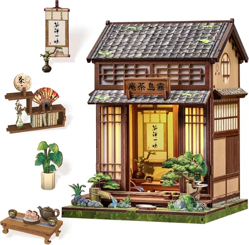 Vista 11 de Kit de Rincón de Libros, Kits de Casa en Miniatura DIY para Adultos y Adolescentes, Casa de Muñecas Pequeña Booknook Casa de Jardín Estantería