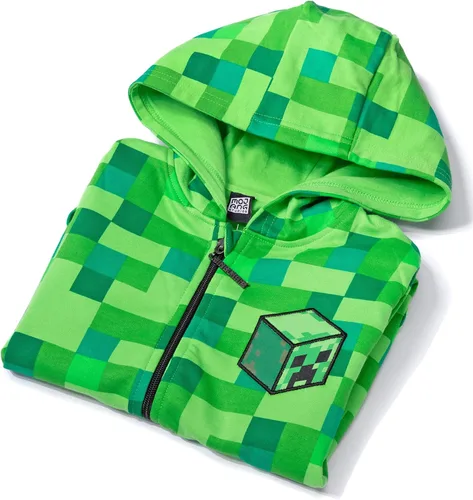 Vista 3 de Minecraft Sudadera con capucha para niñosniños, Verde
