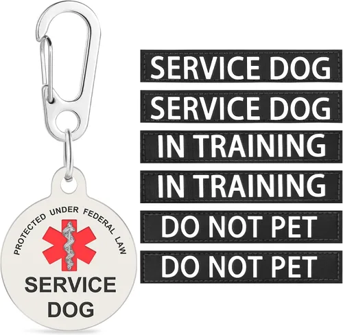 Vista 11 de Paquete de 6 parches de apoyo emocional, parche extraíble para chaleco o collar de arnés para mascotas, parches de pedir a mascotas con cinta