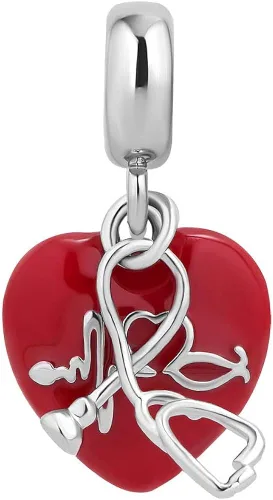 Vista 2 de CharmSStory Abalorio de enfermera para pulsera