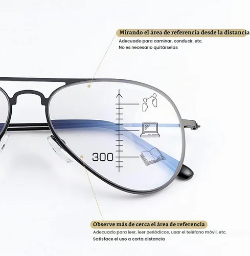 Vista 4 de YIMI Gafas de lectura fotocromáticas progresivas multifoco UV400 Gafas de sol con bloqueo de luz azul Aviador Transición Presbíope