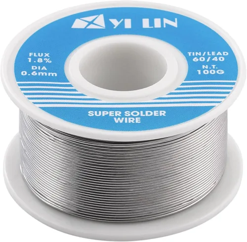Vista 7 de YI LIN Alambre de soldadura de base de colofonia de plomo de estaño de soldadura 60/40 para soldadura eléctrica (0.024 in/1.76 oz)