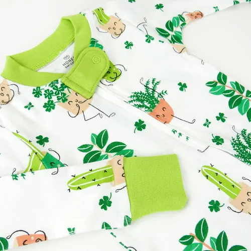 Vista 2 de HonestBaby Boys' Organic Cotton Snug-fit Footed Pajamas