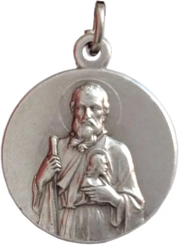 Vista 2 de Medalla de San Judas Tadeo el Apóstol con cuerda - Las medallas de los santos patronos, Latón